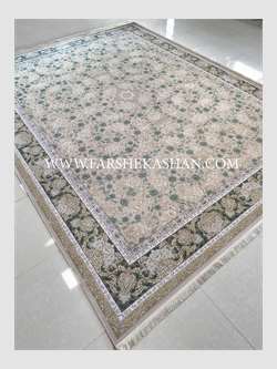 فرش طرح رزیتا 201  گل سبز