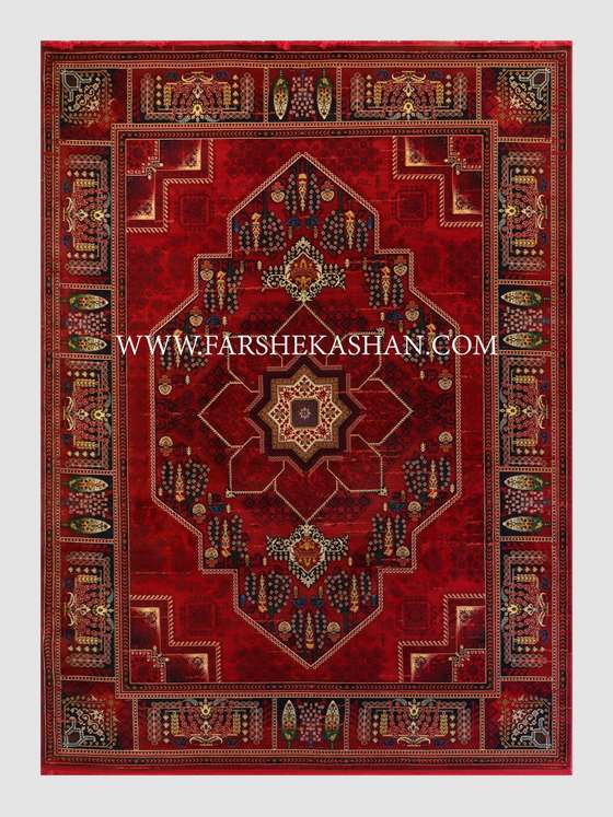 فرش طرح ستاره سرخ 7048