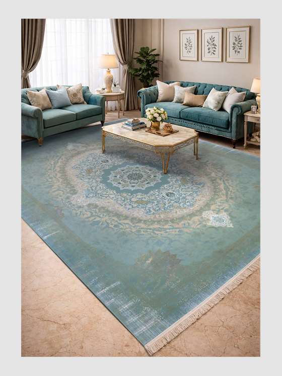 فرش طرح پگاه آبی