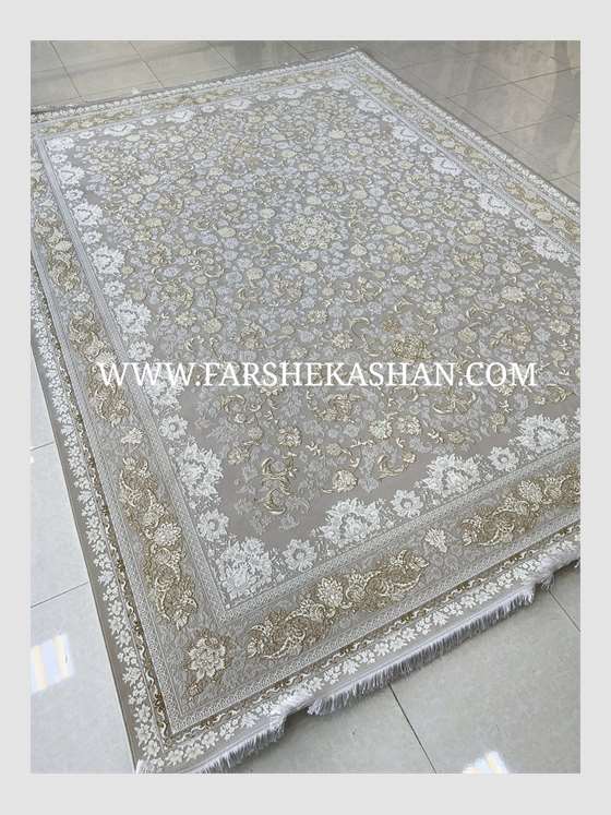 فرش طرح  گل طلا